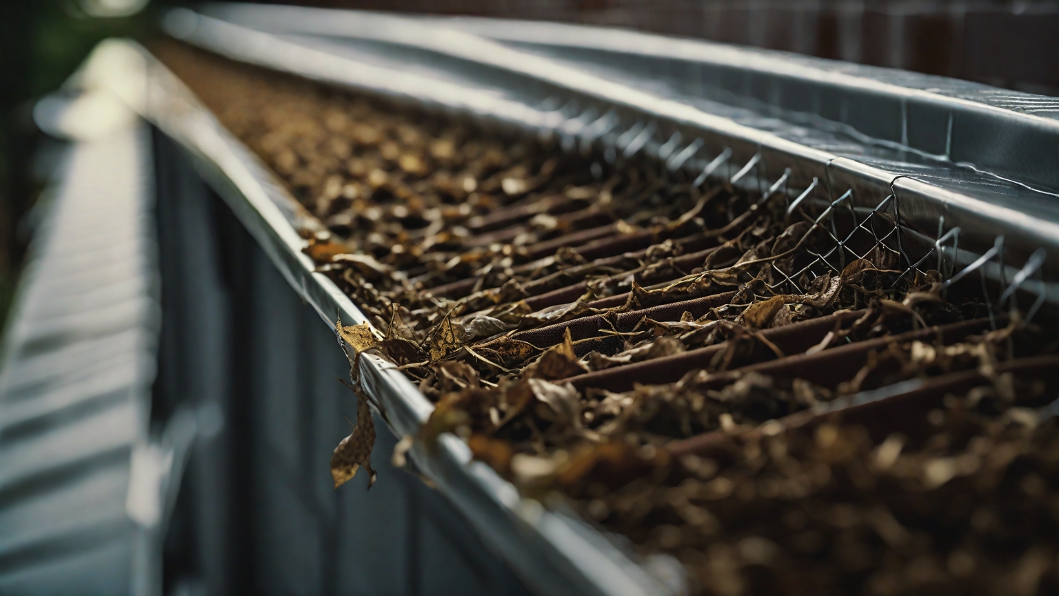detail of a gutter screen