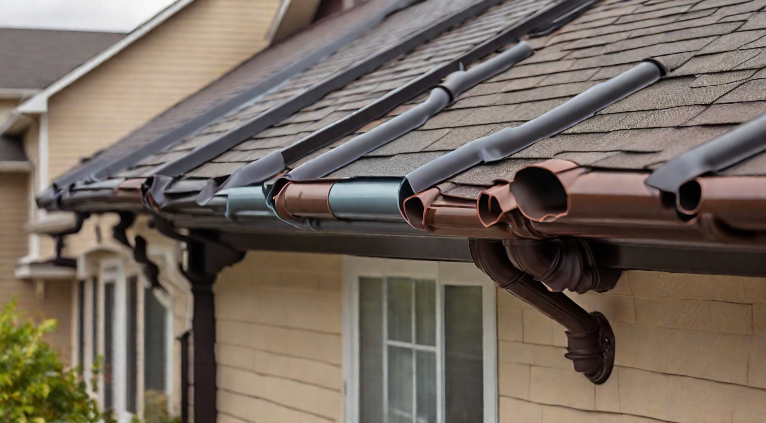 different home gutter colors